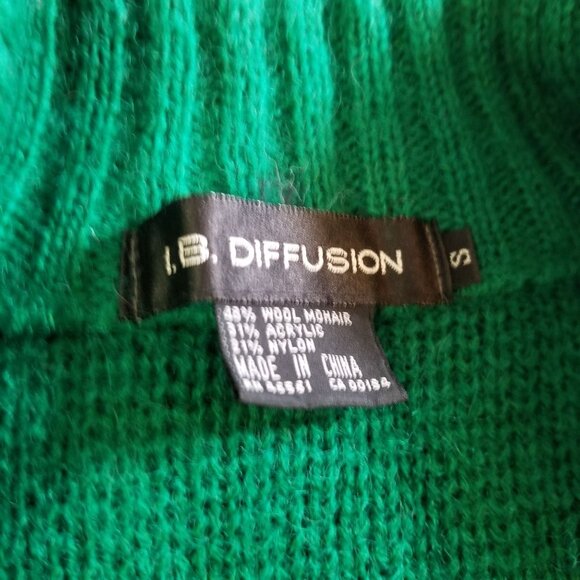 IB Diffusion S Cardigan Sweater Knit Wool Mohair Vintage Double Breasted Oversiz - Picture 5 of 6